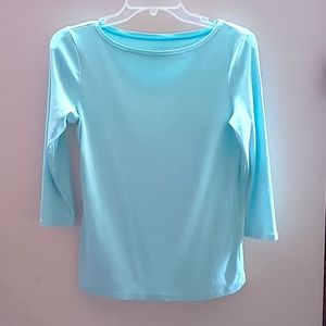 Talbots Petite Baby Blue Shirt